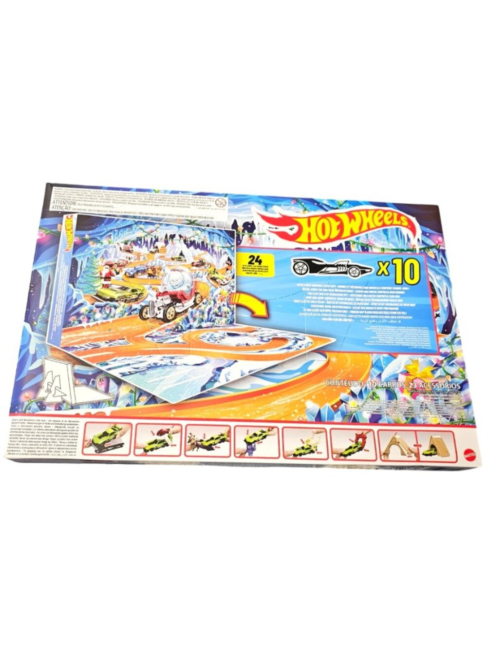 Hot Wheels Advent Calendar With 10 Exclusive Cars & 23 Accessories For Ages 3+ - Picture 4 of 5